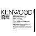 Cover page of KENWOOD KRC-803 Owner's Manual