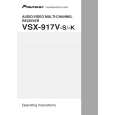 Cover page of PIONEER VSX-917V-K/SPWXJ Owner's Manual