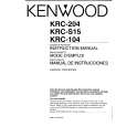 Cover page of KENWOOD KRCS15 Owner's Manual