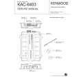 Cover page of KENWOOD KAC-6403 Service Manual
