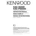 Cover page of KENWOOD KAC-X650D Owner's Manual