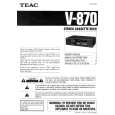 Cover page of TEAC V870 Owner's Manual
