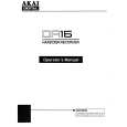 Cover page of AKAI DR16 Owner's Manual