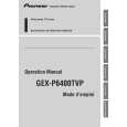 Cover page of PIONEER GEX-P6400TVP Owner's Manual