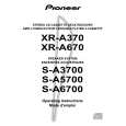 Cover page of PIONEER XR-A370 Owner's Manual