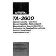 Cover page of ONKYO TA-2600 Owner's Manual