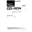 Cover page of PIONEER CD-404 Service Manual