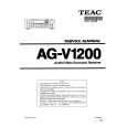 Cover page of TEAC AG-V1200 Service Manual