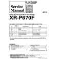 Cover page of PIONEER XRP670F Service Manual