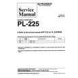 Cover page of PIONEER PL-225 Service Manual