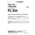 Cover page of PIONEER PL-225WEM Service Manual