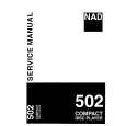 Cover page of NAD 502 Service Manual