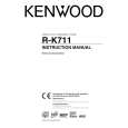 Cover page of KENWOOD R-K711 Owner's Manual