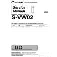 Cover page of PIONEER S-VW02/DAXJI Service Manual