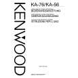 Cover page of KENWOOD KA56 Owner's Manual