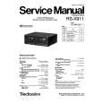 Cover page of TECHNICS RS-X911 Service Manual