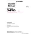 Cover page of PIONEER S-F80/SXTW/EW5 Service Manual
