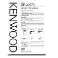 Cover page of KENWOOD DPJ2070 Owner's Manual