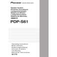 Cover page of PIONEER PDP-S61 Owner's Manual