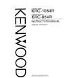 Cover page of KENWOOD KRC-1054R Owner's Manual
