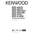 Cover page of KENWOOD KDC-4047U Owner's Manual