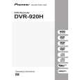 Cover page of PIONEER DVR-920H-S Owner's Manual