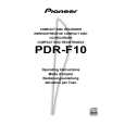 Cover page of PIONEER PDR-F10 Owner's Manual