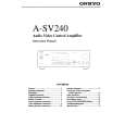 Cover page of ONKYO A-SV240 Owner's Manual