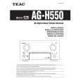 Cover page of TEAC AGH550 Owner's Manual