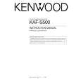 Cover page of KENWOOD KAF-S500 Owner's Manual