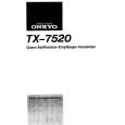 Cover page of ONKYO TX7520 Owner's Manual