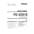 Cover page of TEAC PD-D2610 Service Manual