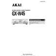 Cover page of AKAI GX-W45 Owner's Manual