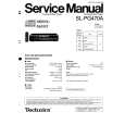 Cover page of TECHNICS SL-PG470A Service Manual