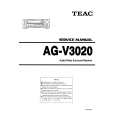 Cover page of TEAC AGV3020 Service Manual