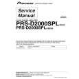 Cover page of PIONEER PRS-D2000SPL/XSEW5 Service Manual