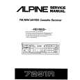 Cover page of ALPINE 7291R Service Manual
