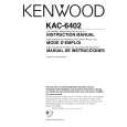 Cover page of KENWOOD KAC-6402 Owner's Manual