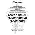 Cover page of PIONEER S-W110S-QL Owner's Manual