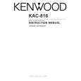 Cover page of KENWOOD KAC816 Owner's Manual