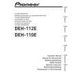 Cover page of PIONEER DEH-110E/XN/EW5 Owner's Manual