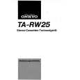Cover page of ONKYO TARW25 Owner's Manual