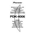 Cover page of PIONEER PDK-4006 Owner's Manual