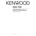 Cover page of KENWOOD KAC-746 Owner's Manual
