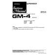 Cover page of PIONEER GM-4CA Service Manual