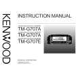 Cover page of KENWOOD TM-G707A Owner's Manual