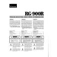 Cover page of SANSUI RG900R Owner's Manual