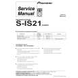 Cover page of PIONEER S-IS21/XJI/NC Service Manual