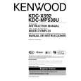 Cover page of KENWOOD KDC-X592 Owner's Manual