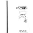 Cover page of KENWOOD KD770D Owner's Manual